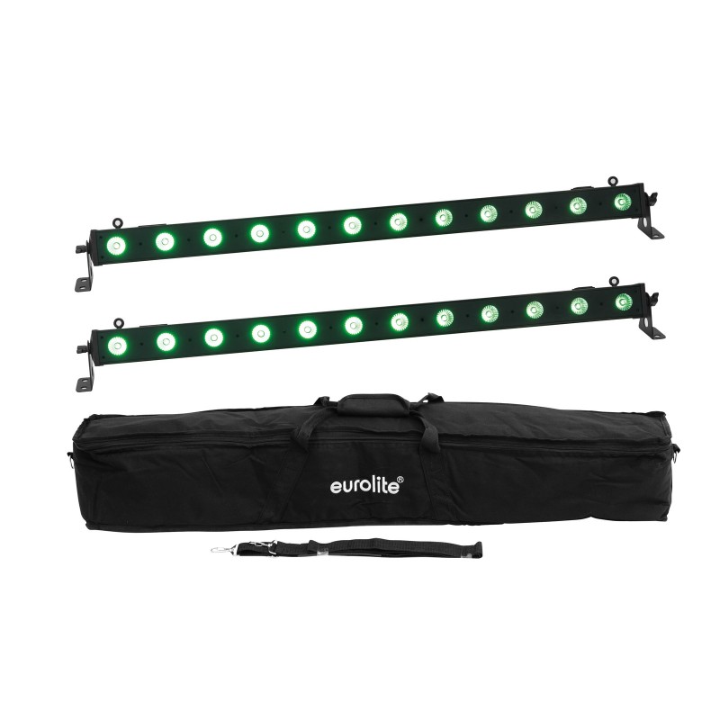 EUROLITE Set 2x LED BAR-12 QCL RGB+UV Bar + Soft-Bag